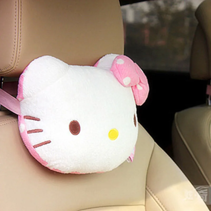 Плюшевая Автомобильная подушка Hello Kitty на подголовник Шейная милая кукла КТ-Кот