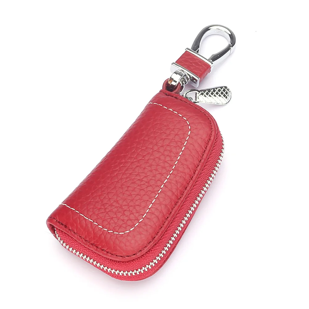 Сумка для ключей из натуральной кожи мужская и женская на молнии | Багаж сумки