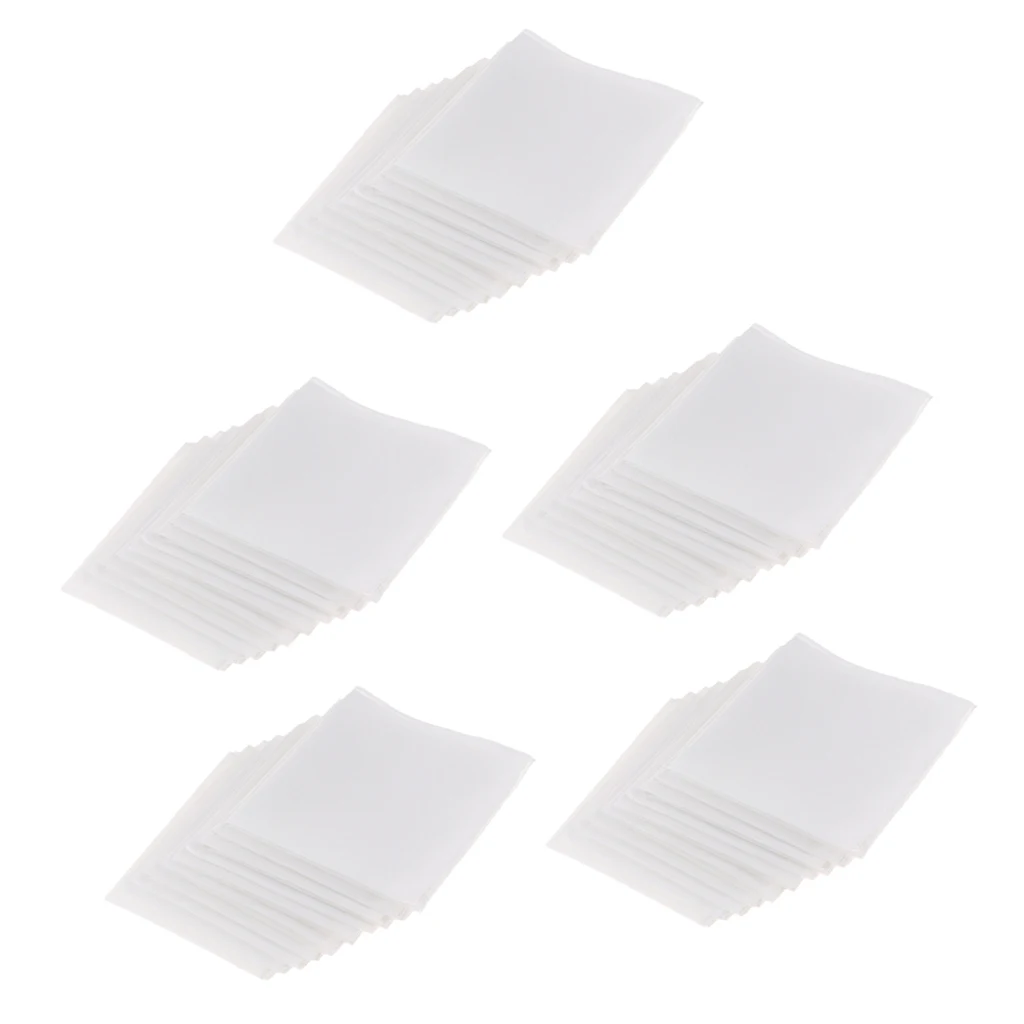 

50Pcs Unisex Handkerchiefs White Washable Hanky Set Vintage Towel