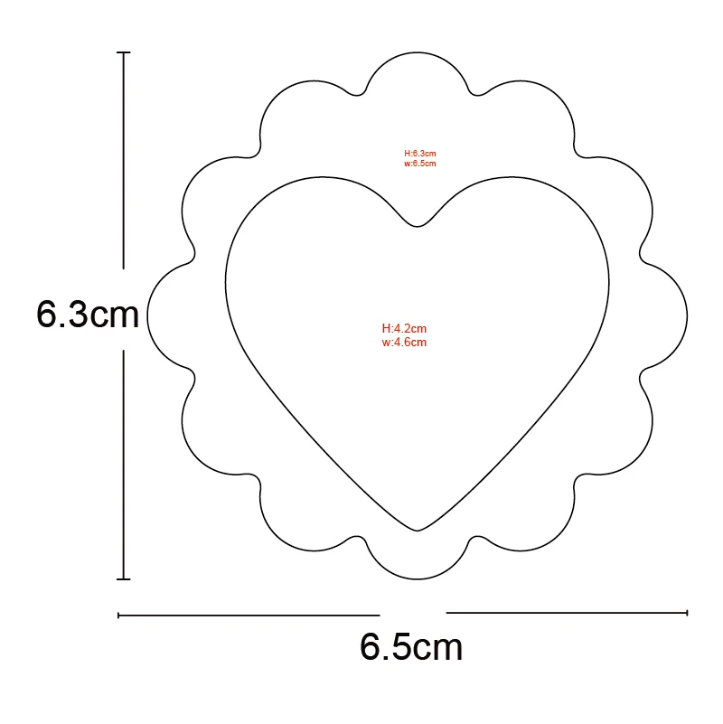 

heart shape frame Metal Cutting Dies Stencil for DIY Scrapbooking Album Embossing Paper Cards Decorative Crafts Die Cuts