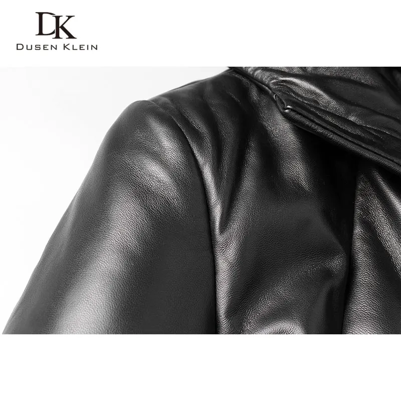 

Men Genuine Leather Down Jackets Hooded Winter Coat Outerwear Sheepskin 275