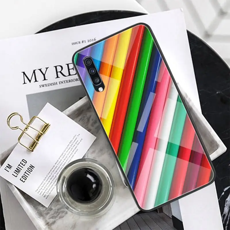 

Striped lattice Phone Case Tempered Glass For XiaoMi 8SE 6 8lite MIX2S Note 3 Redmi Note 7 5 4 Redmi 6A 5Plus 4X