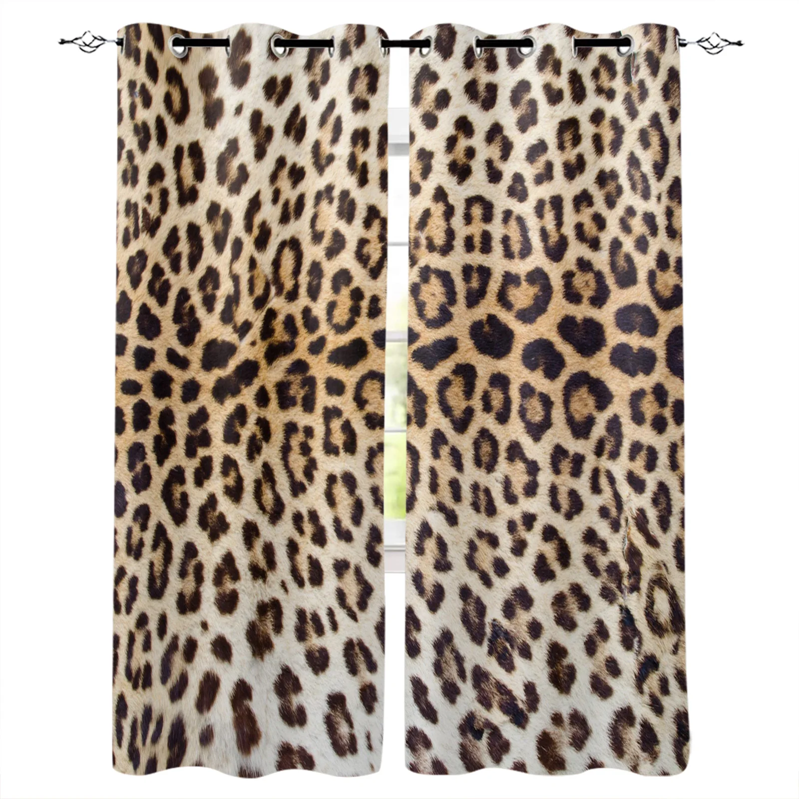 

Леопардовые занавески для домашнего декора, занавески для гостиной, спальни, двери, кухни, шторы для окна, Детские занавески