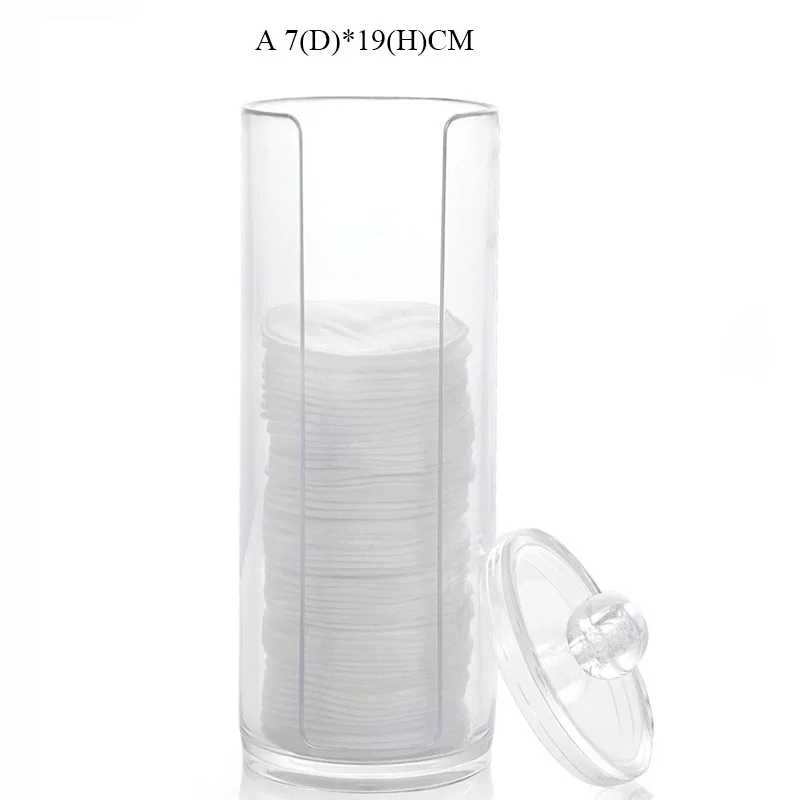 Акриловый Многофункциональный Круглый Q tip Контейнер Косметический макияж