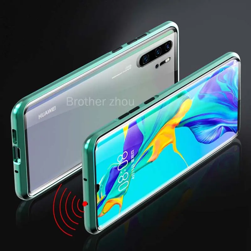 Двусторонний чехол с магнитной адсорбцией на 360 градусов для huawei Honor 20 P30 P20 Lite Pro 10
