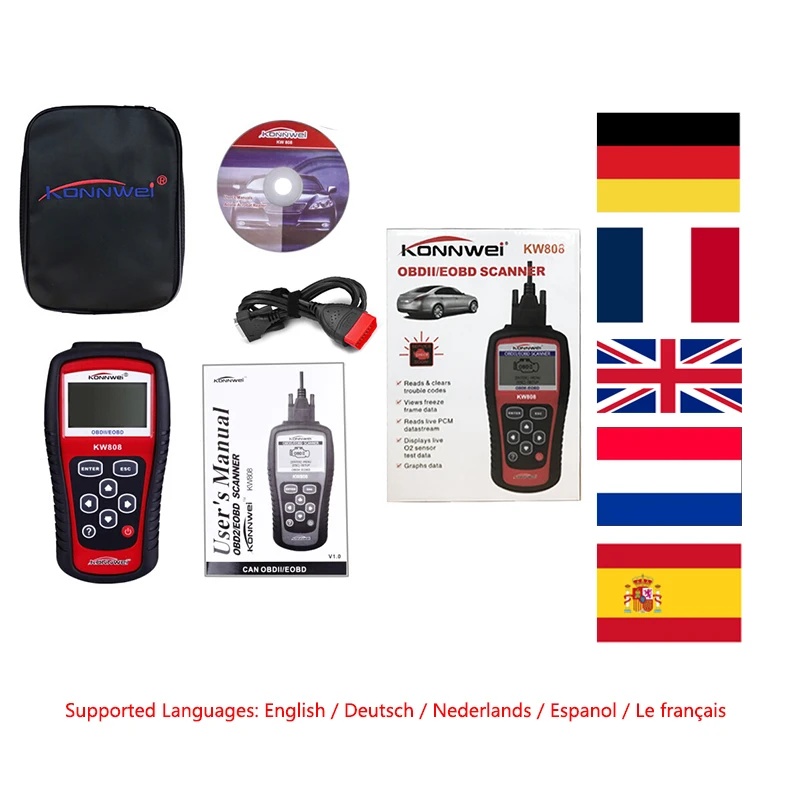 Горячий Профессиональный OBDII / EOBD считыватель кодов автомобилей и автоматический