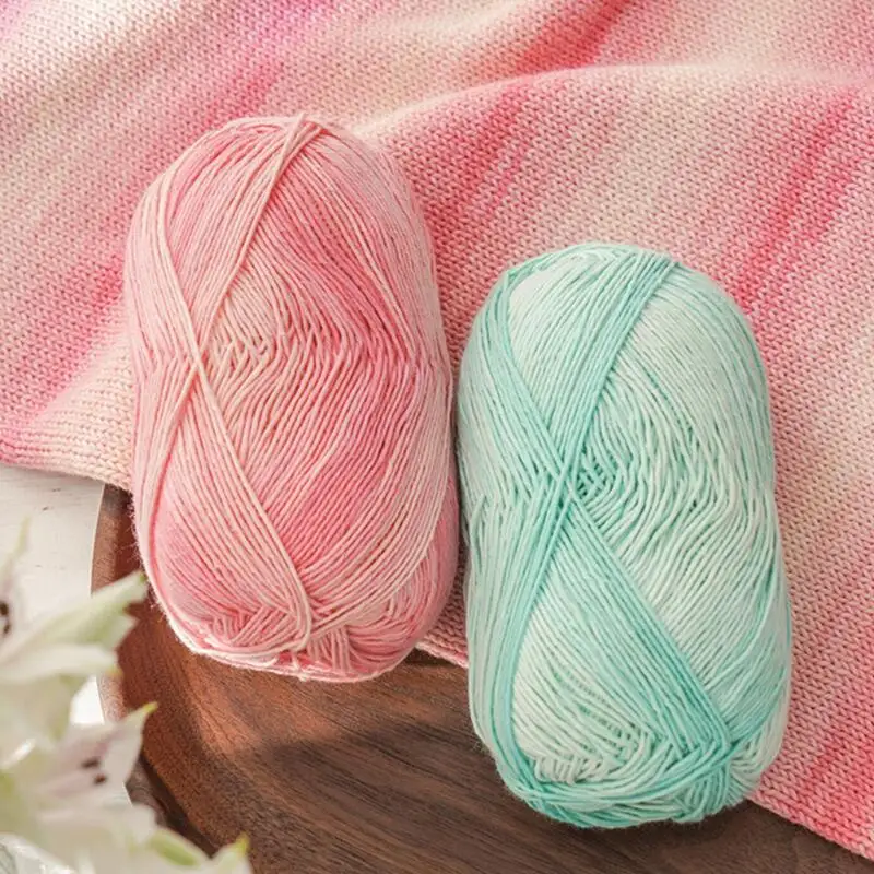 100 г кружевная пряжа сегментная окрашенная мерсеризованная хлопковая шерстяная