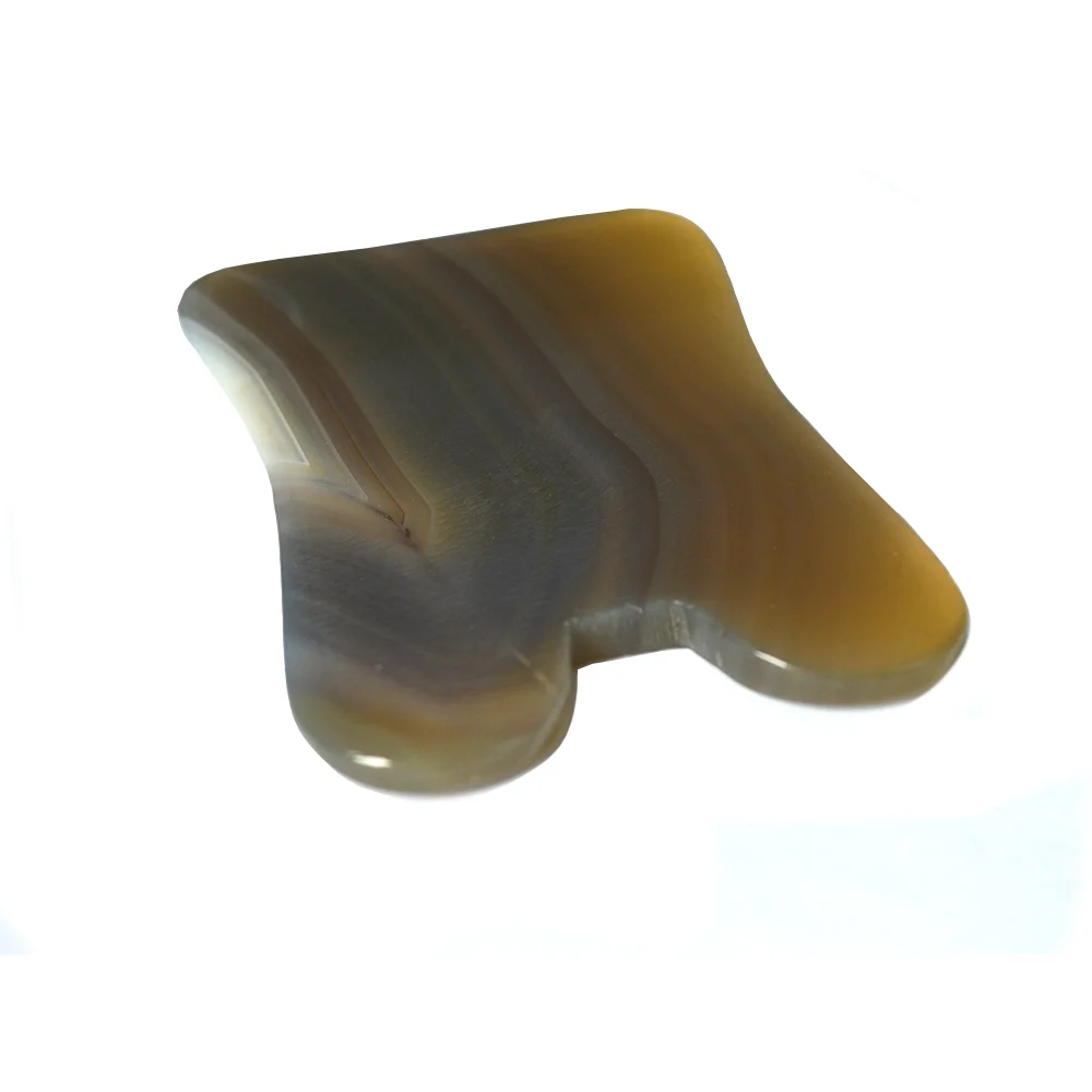 Натуральные Классические Серые Агатовые гуаши в форме кроличьих ушей для