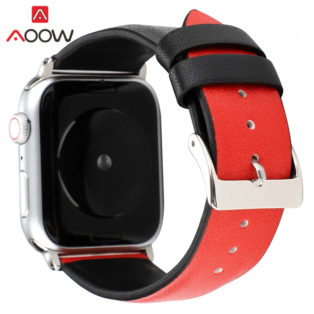 Кожаный ремешок для часов с мультяшным принтом для Apple Watch 40 мм 44 мм 38 мм 42 мм Микки браслет с подвеской в виде мыши ремешок для iWatch 1 2 3 4