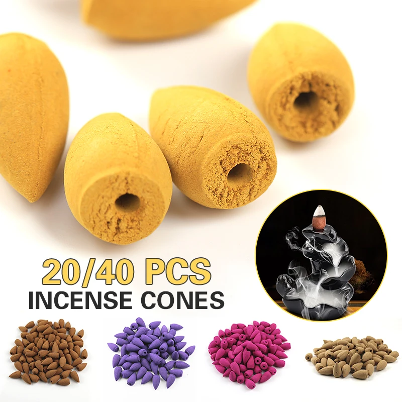 20 шт./компл. натуральный Tower обратного Ладан конусов полые Буддизм дым лаванда