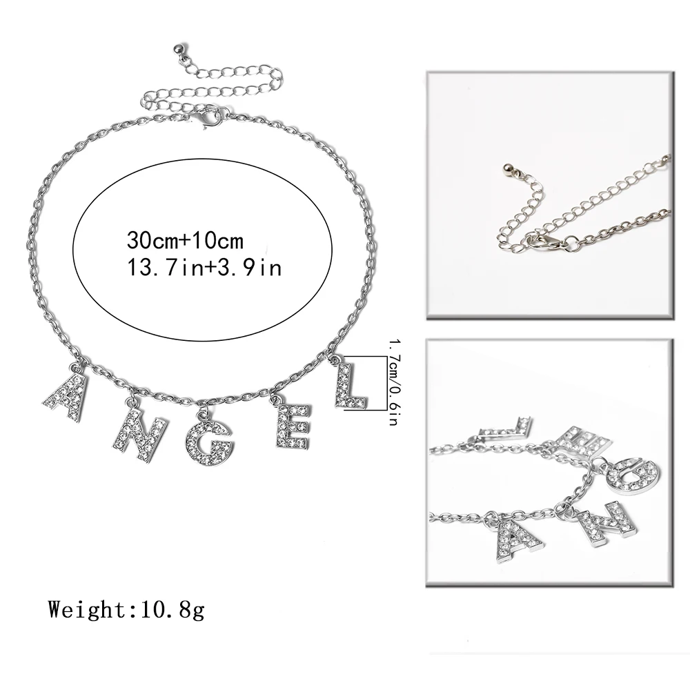 Чокер Ingesight.Z Женский ожерелье с подвеской в виде буквы ангела стиле панк