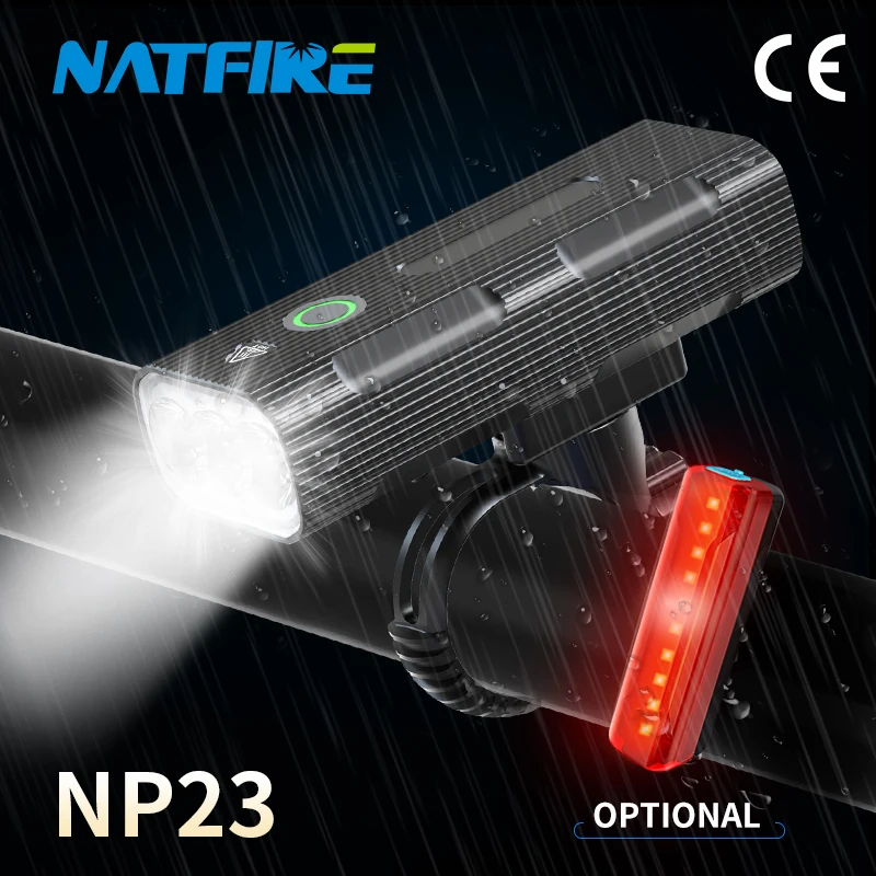 NATFIRE NP23 USB Перезаряжаемые велосипед светильник светодиодный 5200 мА/ч долгий срок