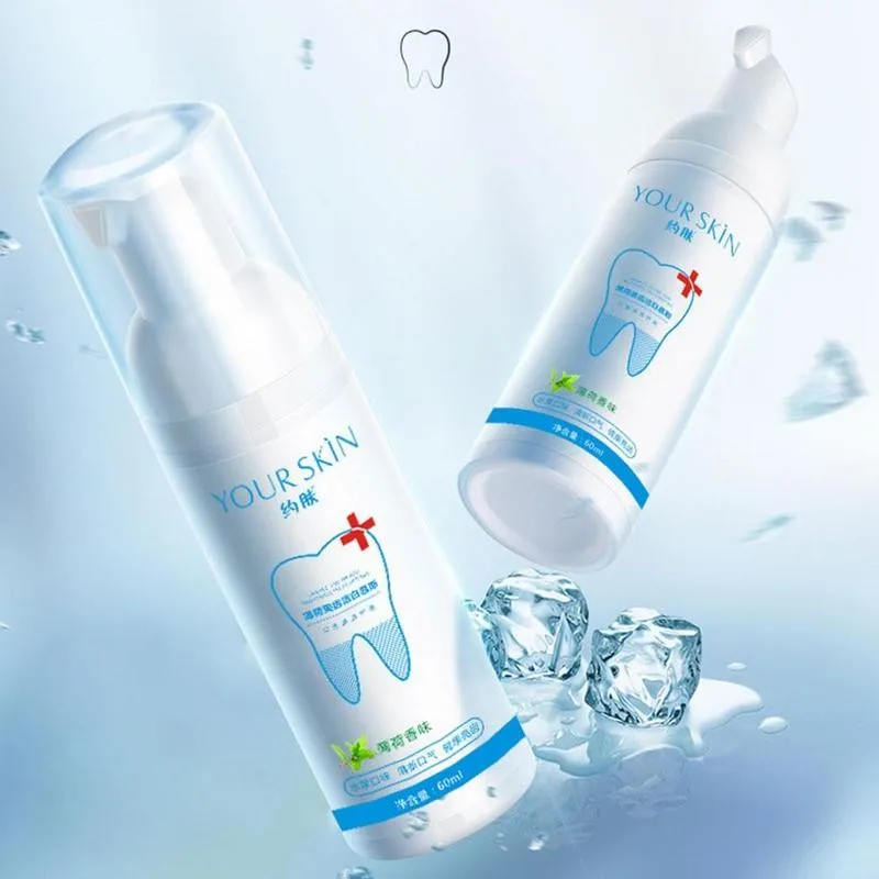 60 мл отбеливающая зубная паста мусс пятен плохо дышит чистка зубов свежая