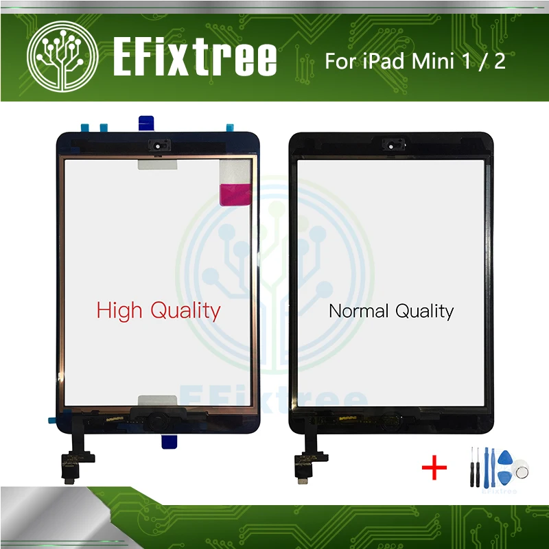

High Quality New Digitizer Panel Front Glass For iPad mini 1/2 A1490 A1491 A1489 A1455 A1454 A1432 Touch Screen Black White