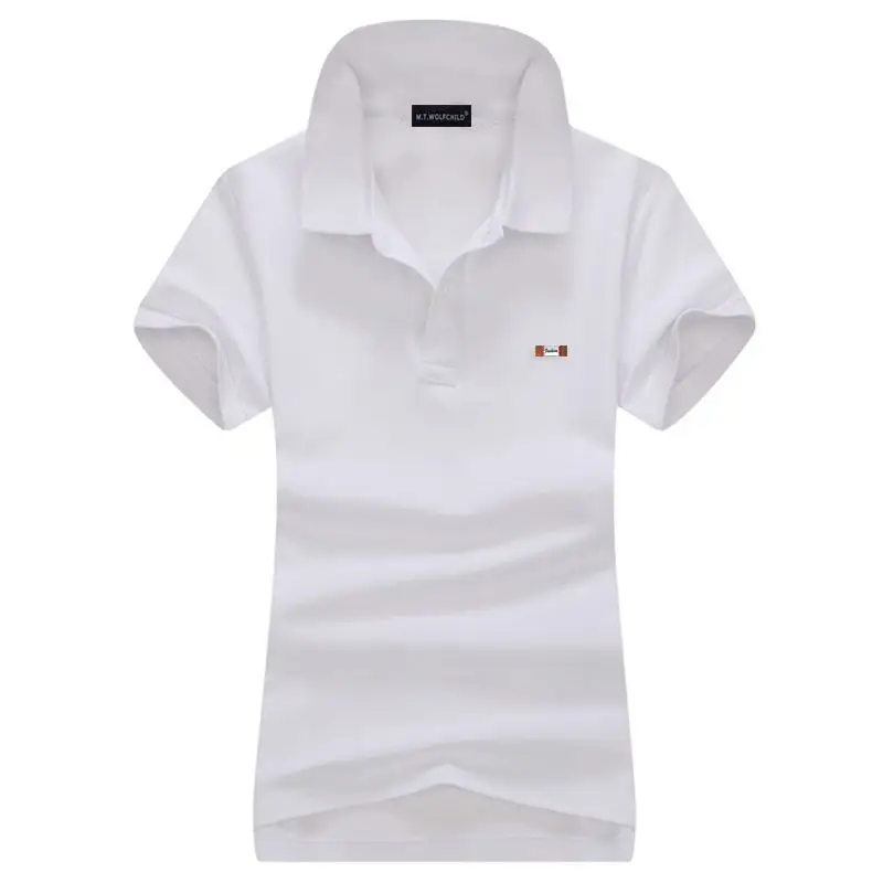 Хорошее качество Новинка лета 2020 женские поло с коротким рукавом 100% хлопок