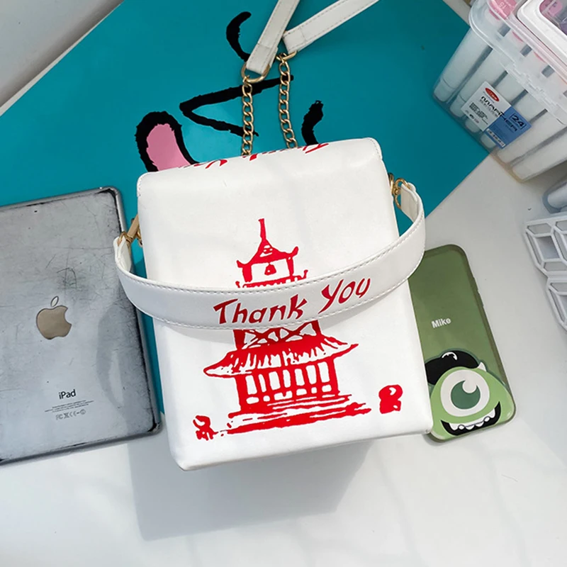 

Fashion PU Leather Shoulder Bags Women's Bucket Bags Crossbody Box Shape Purse For Women Chain Strap Messager Bags For Girls