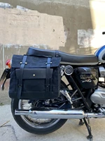 universal motorcycle luggage bags side bags for bmw r ninet racer bike travel bag waxed canvas helmet bag waterproof wearable