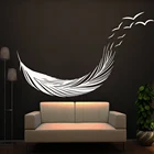 Наклейка на стену в скандинавском стиле с летящими перьями, Декор для дома, наклейки для украшения гостиной