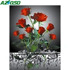 AZQSD Daimond цветочный перекрестный переключатель Алмазная Вышивка Роза 5D Сделай Сам полный квадратныйкруглый домашний декор ручной работы подарок