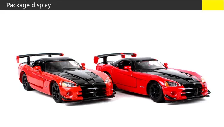Модель автомобиля Bburago 1:24 Dodge Viper, Модель гоночного автомобиля, модель автомобиля из сплава, коллекция украшений, Подарочная игрушка