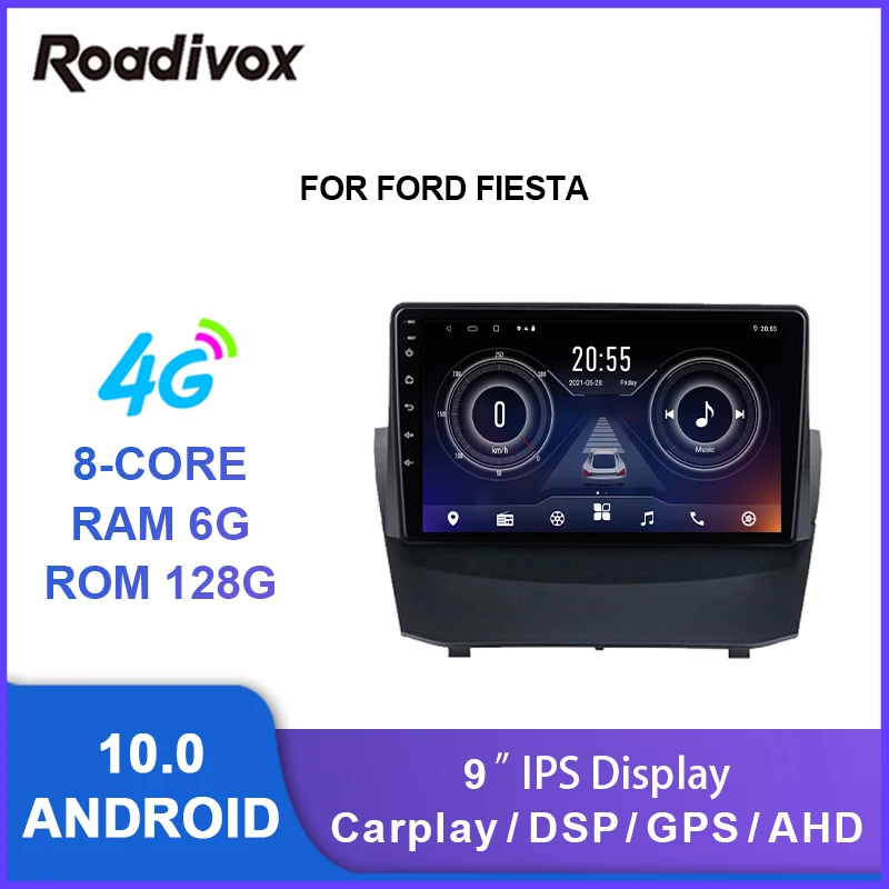 9 &quotandroid 10 0 для Ford Fiesta 2009-2017 автомобильное радио видео gps-навигация мультимедиа