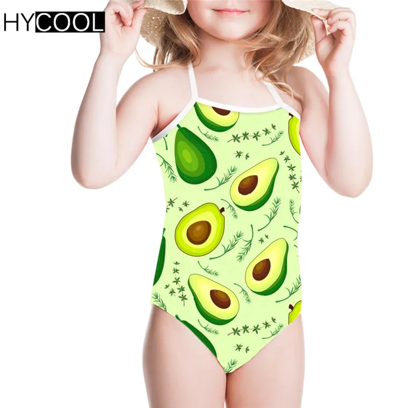

HYCOOL 2020 One Piece Swimsuit Funny Avocado Pattern 3-8 Years Children Swimwear Summer Bathing Suit Baby Kids