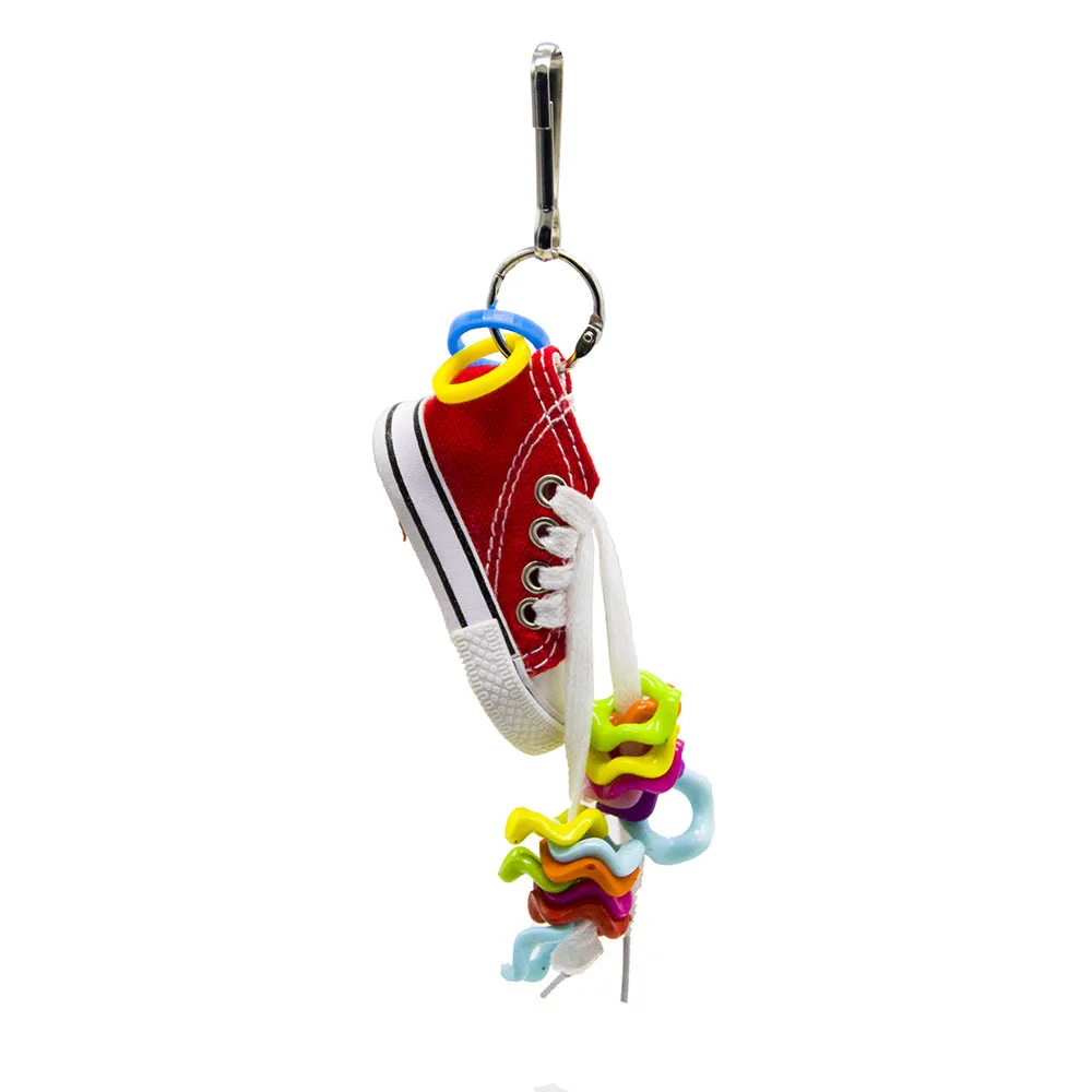 Parrot claw scratch toy bird Mini canvas shoes Acrylic wave | Дом и сад