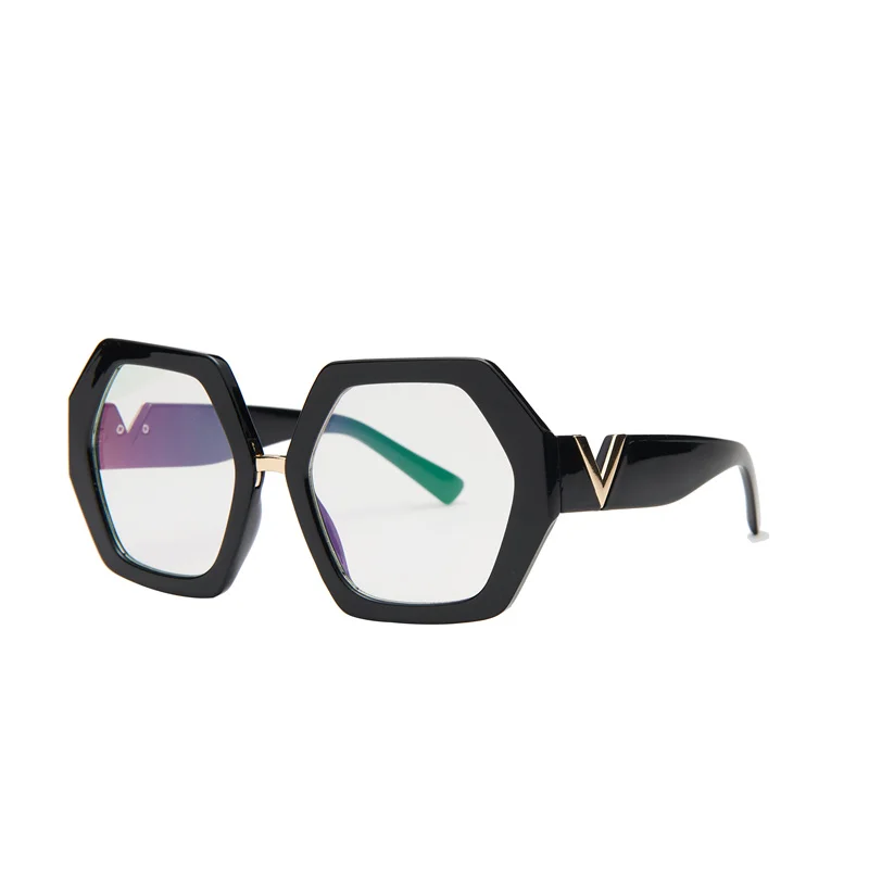 

Polygon Computer Glasses Blue Light Blocking Eyeglasses Frame Women Men Optical Eye Spectacles Retro Oversize Oculos