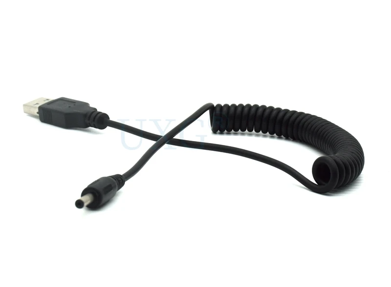 90 Угол PC USB папа к 5 В DC 3 мм x 1 35 баррель разъем Телескопический пружинный Кабель