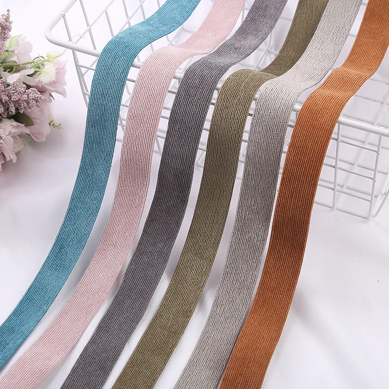 

Corduroy Fabric Stripe Ribbon DIY Hair Bow Accessories Headband Cloth Tie Clips 20yards 10 15 25mm 1"Thick Handmade Tape Webbing