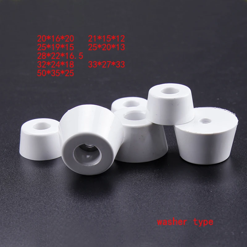 27 30 35 40 45 50 mm White Rubber feet pads Machine Conical Case Audio noise proof buffer furniture cone bumper cushion | Обустройство
