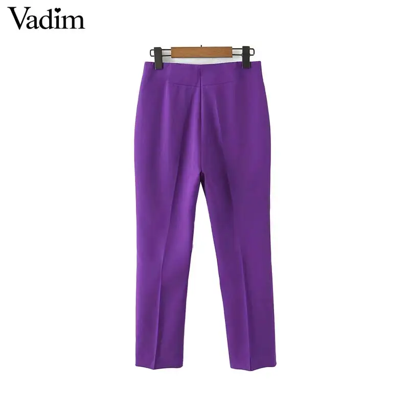 Женское элегантное платье vadim фиолетовые брюки с эластичной резинкой на талии