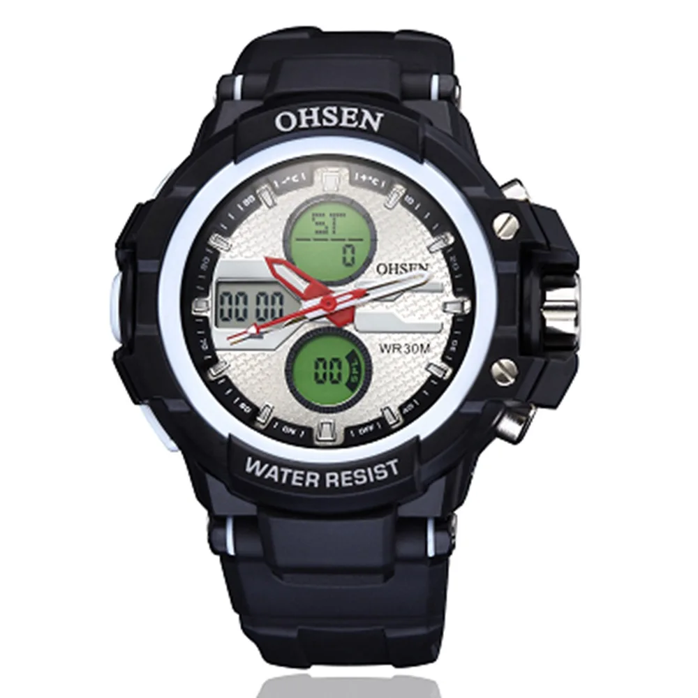 

OHSENAD1306 new water sports student electronic watch tape watch quartz sports watch
