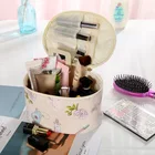 Большой емкости бытовые косметические мешки для струйной печати дорожная сумка для хранения овальной формы, на молнии, косметичка, чехол многофункциональные сумочки для Для женщин 2021