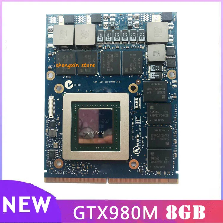 Новинка графическая карта GTX 980M GTX980M N16E GX A1 с видеодисплеем 8 ГБ GDDR5 MXM для ноутбука