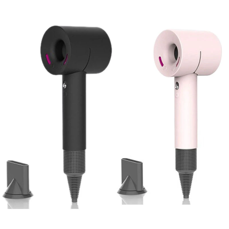 

2x Black/Pink Soft Silicone Protective Cover for Dyson Supersonic Hair Dryer,360 Full Protection Chargin Case for Dyson