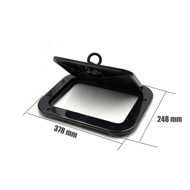 

248 x 378mm RV Hatch Plate Durable Inspection Deck Cover with Key for Marine Boat Caravan Deck Compartment Access Yacht Cover