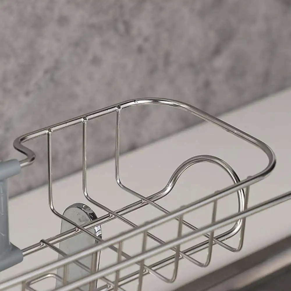 

Space Saver Kitchen Organizer Storage Shelf Soap Holder Sink Faucet Drying Rack Stainless Steel Cloth Drain Rack