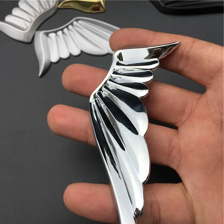 Металлическая 3d наклейка в виде крыла ангела 1 пара эмблема для универсальных