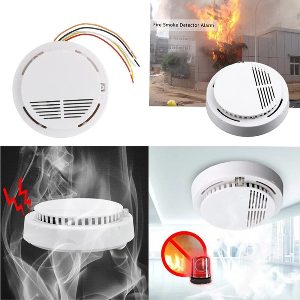 

Independent Fire Alarm Sensor 85 dB Smoke Detector Smoke Fire Detector Tester Home Security System for Kitchen Restaurant Hotel