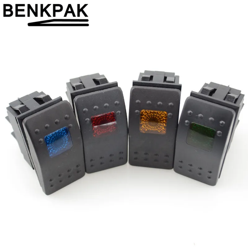 Водонепроницаемый 12V 220V 20A кнопочный переключатель ВКЛ/ВЫКЛ 4 Pin