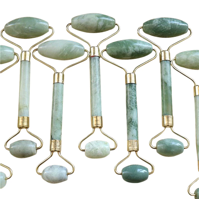 

1 PCS portable facial massage roller natural jade anti-wrinkle facial slimming shaping body foot relaxing beauty tool massager