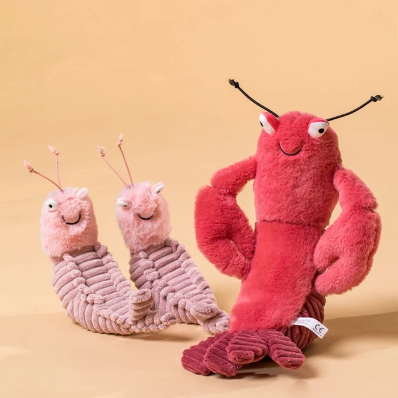 Sheldon Plush Shrimp Toys Stuffed Doll for Kids Cartoon Animal Scales Birthday Gift Lovely Child Gifts 28cm for Baby Kawaii Toy