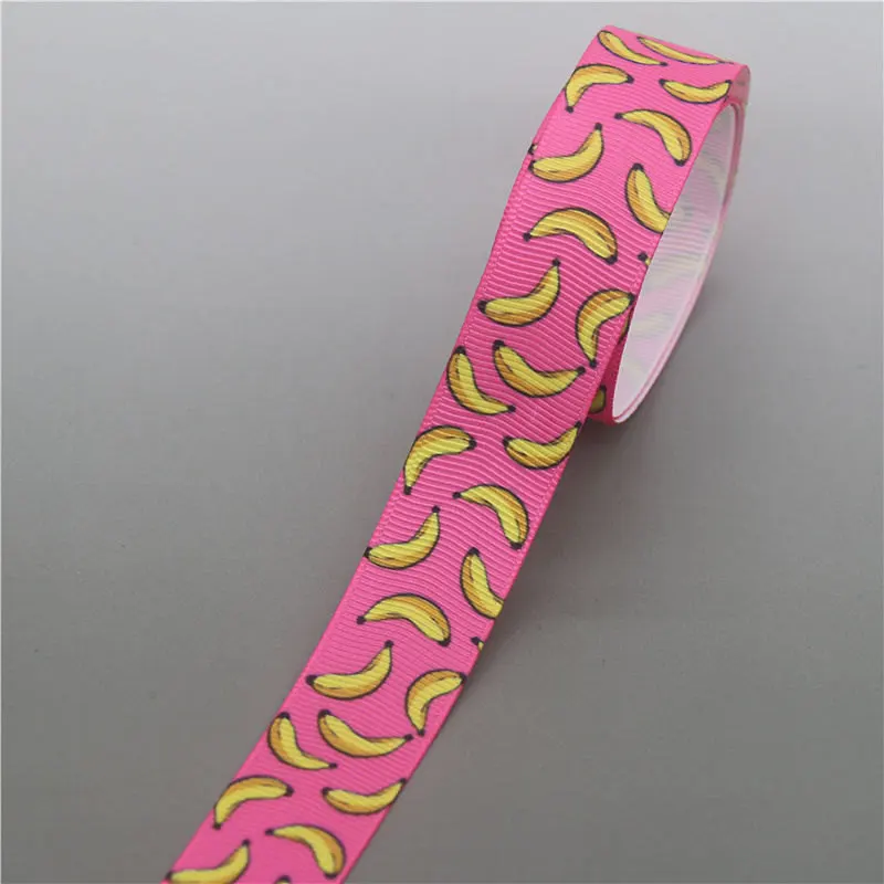 DHK 5 ярдов ананас, арбуз оранжевый напечатанный Grosgrain ленточный аксессуар Hairbow головной убор украшение «сделай сам» оптом OEM C1731
