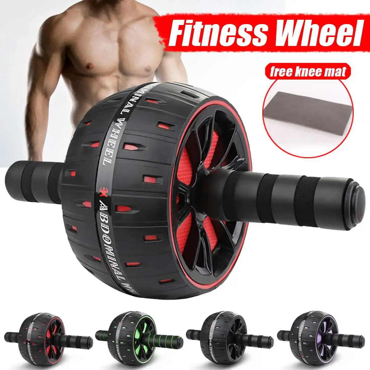 

Ab Roller Big Wheel Abdominal Muscle Trainer Stretch Trainer Workout Abdominal Arm Waist Leg Exercise Home Gym Fitness Equipment