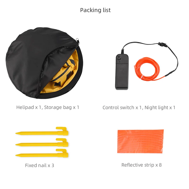 

70CM Landing Pad Folding Parking Landing Mat for DJI Mavic Pro Mavic Air Spark Phantom 3 4 Pro Mavic Mini 2 Fimi X8SE LED Hubsan