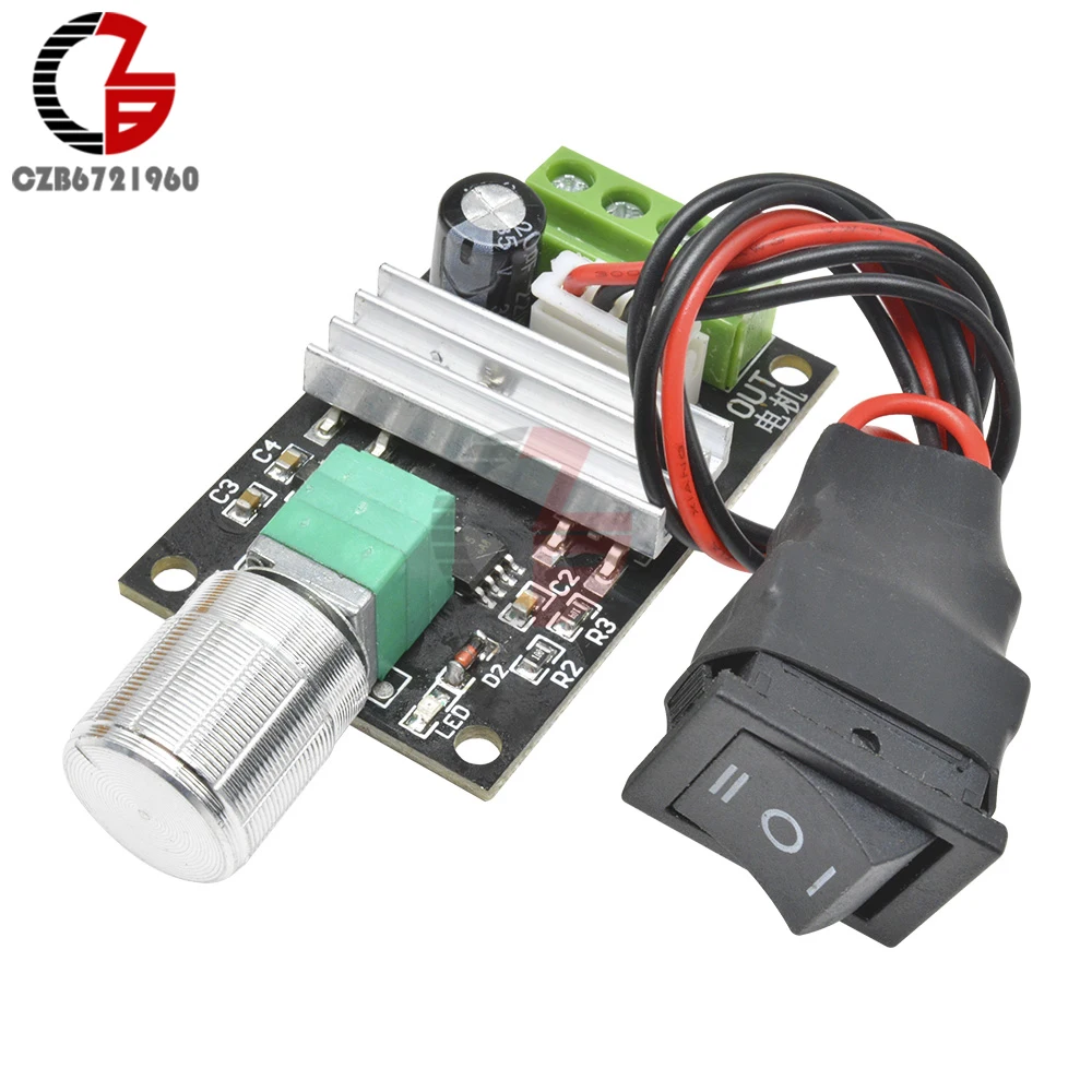 DC 12V 24V Напряжение регулятор 3A 80 Вт 1203BB контроллер скорости двигателя постоянного