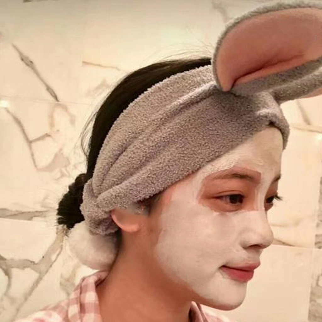 Ободок для волос с кроличьими ушками мягкий | Красота и здоровье