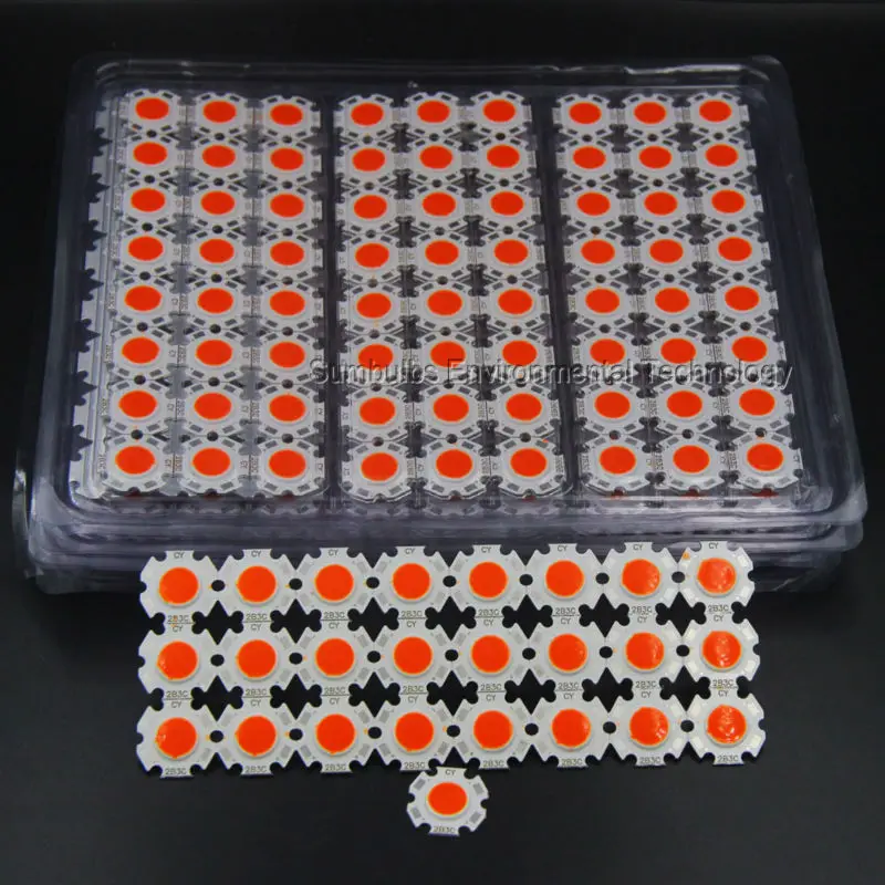 10 шт./лот 2011 3 Вт 5 7 круглый светодиодный чип COB для точечного светильника красный