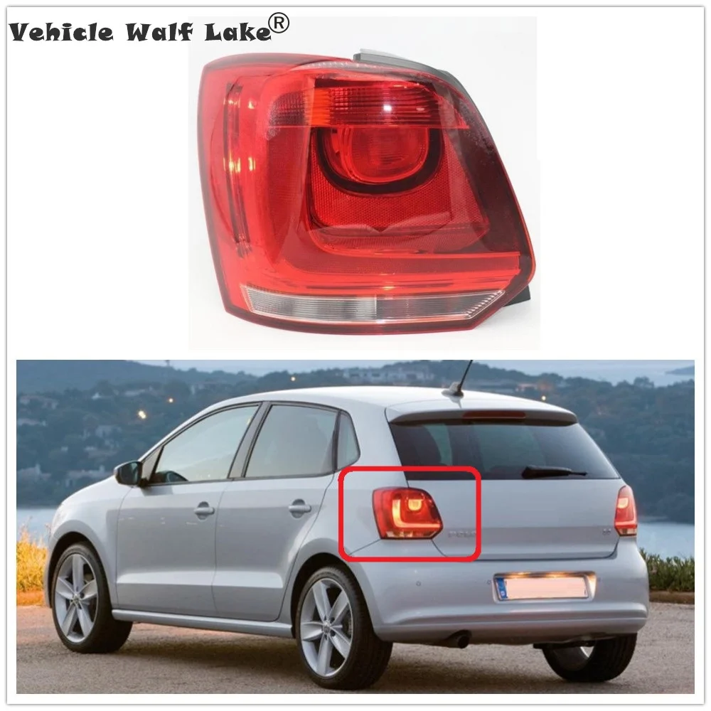 Левый задний фонарь для VW Polo 6R хэтчбека 2009 2010 2011 2012 2013 автомобильный Стайлинг